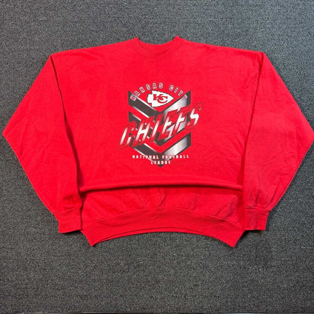 Vintage 1997‎ Kansas City Chiefs Crewneck Sweatshirt Red Men's XL NFL Hanes
